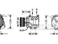 Compresor clima MAZDA 323 P V BA VAN WEZEL 2700K170 PieseDeTop