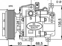 Compresor clima MAZDA 6 GG NRF 32408 PieseDeTop