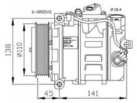 Compresor clima MERCEDES-BENZ C-CLASS combi S202 NRF 32214G