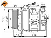 Compresor clima MERCEDES-BENZ C-CLASS combi S202 NRF 32214