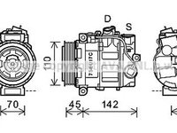 Compresor clima MERCEDES-BENZ C-CLASS cupe CL203 AVA MSK615