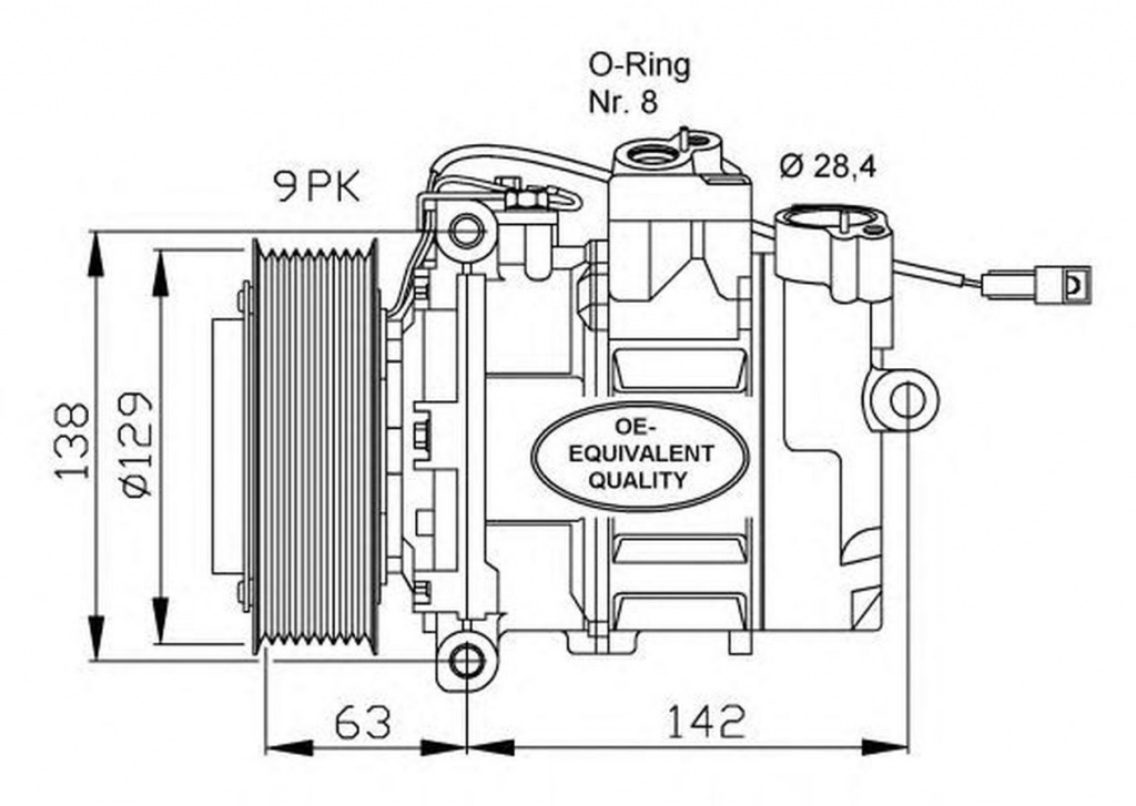 Compresor clima MERCEDES-BENZ C-CLASS W202 NRF 32413