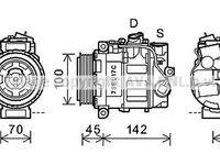 Compresor clima MERCEDES-BENZ E-CLASS T-Model S211 AVA MSK613