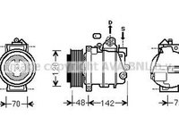 Compresor clima MERCEDES-BENZ SLK R171 AVA MSK567