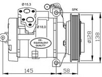Compresor clima MERCEDES-BENZ SPRINTER 5-t platou sasiu 906 NRF 32697