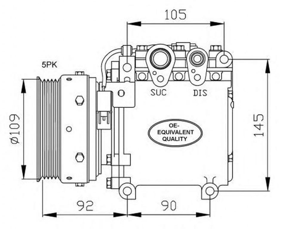 Compresor clima MITSUBISHI COLT V CJ CP NRF 32049