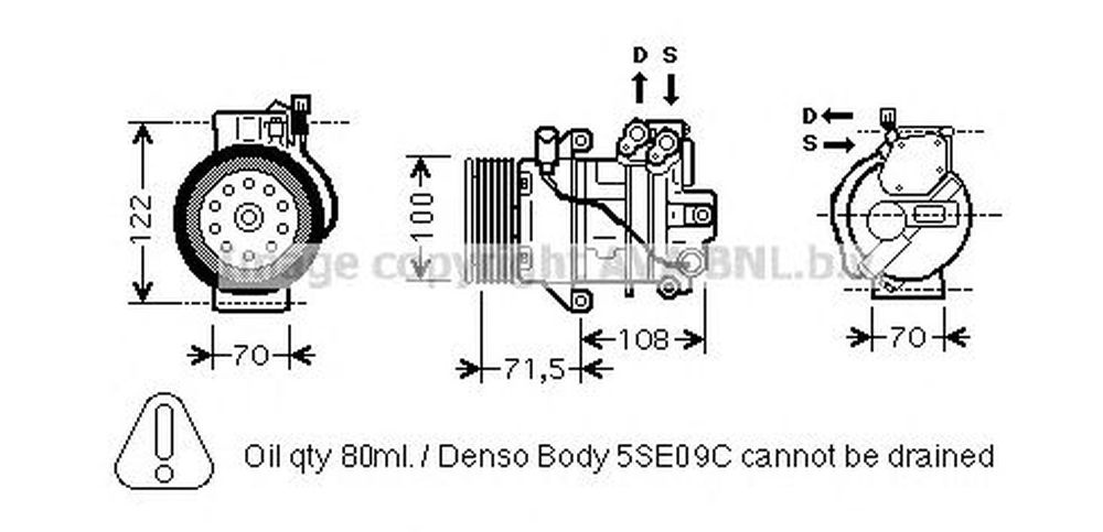 Compresor clima MITSUBISHI COLT VI Z3 A Z2 A AVA MTK249