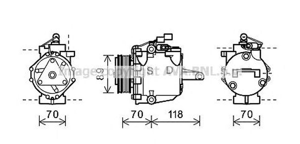 Compresor clima MITSUBISHI COLT VI Z3 A Z2 A AVA MTK224