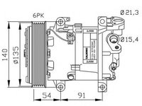 Compresor clima NISSAN ALMERA TINO V10 NRF 32690G