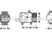 Compresor clima NISSAN INTERSTAR bus X70 AVA RTK069