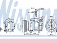 Compresor clima NISSAN QASHQAI QASHQAI +2 J10 JJ10 NISSENS 89332