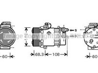 Compresor clima OPEL AGILA A H00 AVA OLK464