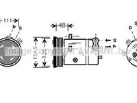 Compresor clima OPEL ASTRA F Cabriolet 53 B AVA OLK280