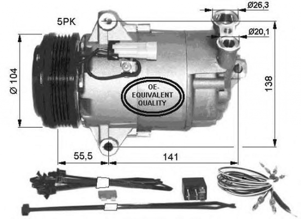 Compresor clima OPEL ASTRA G Cabriolet F67 NRF 32426