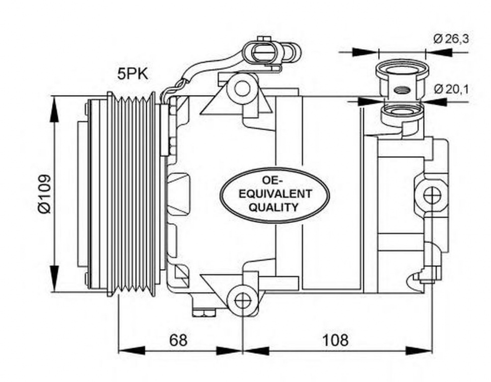 Compresor clima OPEL ASTRA G combi F35 NRF 32083