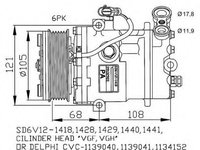 Compresor clima OPEL ASTRA G hatchback F48 F08 NRF 32172G