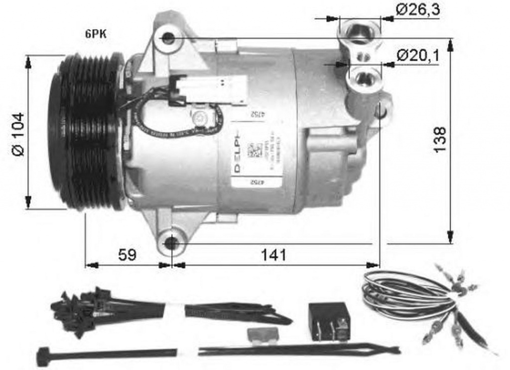 Compresor clima OPEL ASTRA H caroserie L70 NRF 32427G