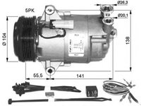 Compresor clima OPEL ASTRA H TwinTop L67 NRF 32426G