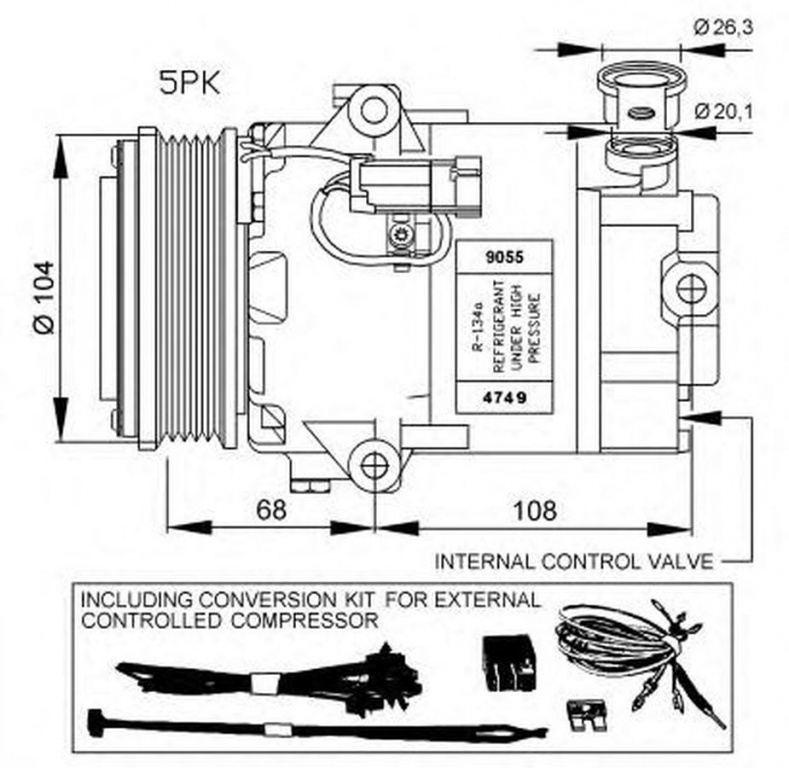 Compresor clima OPEL ASTRA H TwinTop L67 NRF 32429G