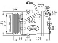 Compresor clima OPEL CORSA B 73 78 79 NRF 32197