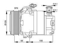 Compresor clima OPEL CORSA C caroserie F08 W5L NRF 32083G