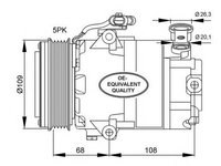 Compresor clima OPEL CORSA C F08 F68 NRF 32083