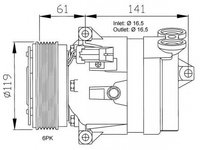 Compresor clima OPEL OMEGA B 25 26 27 NRF 32021G