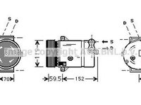 Compresor clima OPEL OMEGA B combi 21 22 23 AVA OLK318