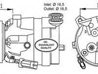 Compresor clima OPEL TIGRA 95 NRF 32023