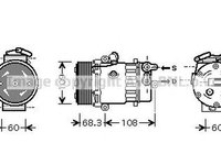 Compresor clima OPEL TIGRA TwinTop AVA OLK466