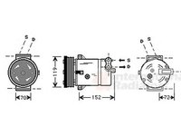 Compresor clima OPEL VECTRA B combi 31 VAN WEZEL 3700K279