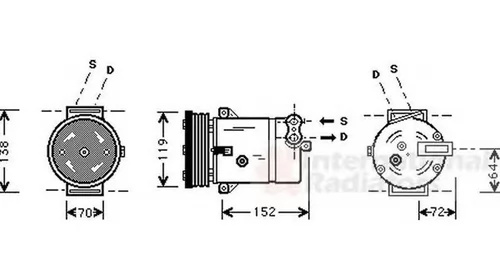 Compresor clima OPEL VECTRA B combi 31 VAN WEZEL 3700K279 PieseDeTop