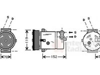 Compresor clima OPEL VECTRA B combi 31 VAN WEZEL 3700K279 PieseDeTop