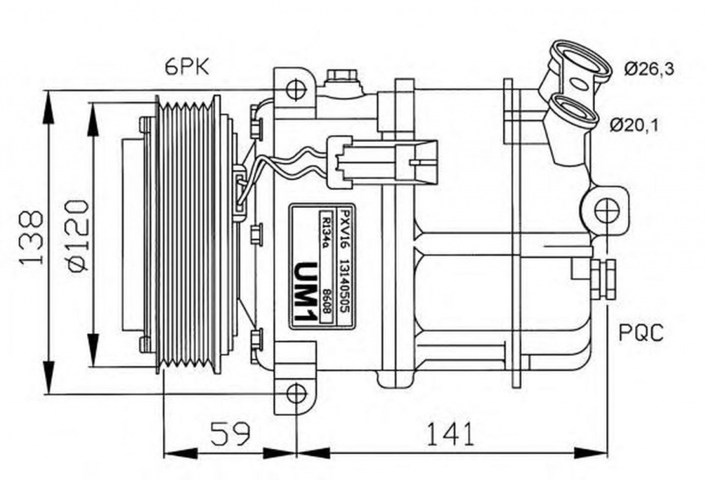 Compresor clima OPEL VECTRA C combi NRF 32191G