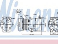 Compresor clima OPEL VIVARO caroserie F7 NISSENS 89435