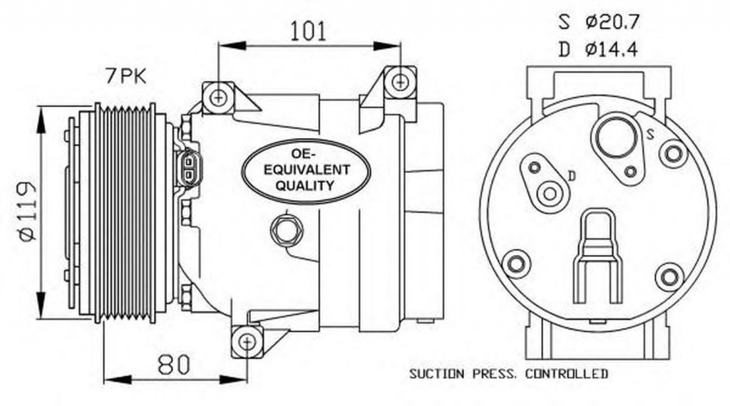 Compresor clima OPEL VIVARO platou sasiu E7 NRF 32481