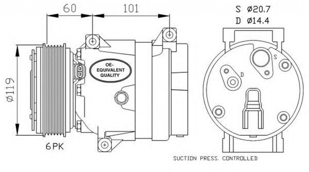 Compresor clima OPEL VIVARO platou sasiu E7 NRF 32102