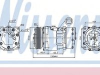 Compresor clima PEUGEOT 307 SW 3H NISSENS 89032