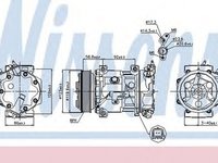 Compresor clima PEUGEOT 307 SW 3H NISSENS 89067