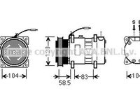 Compresor clima RENAULT CLIO I B C57 5 357 AVA RTK433