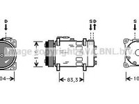 Compresor clima RENAULT CLIO I B C57 5 357 AVA RTK075