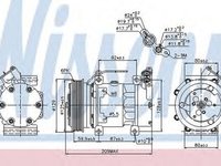 Compresor clima RENAULT CLIO II BB0 1 2 CB0 1 2 NISSENS 89128