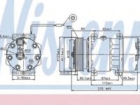 Compresor clima RENAULT CLIO II BB0 1 2 CB0 1 2 NISSENS 89125