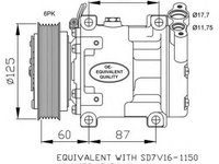 Compresor clima RENAULT CLIO II BB0 1 2 CB0 1 2 NRF 32747