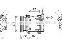 Compresor clima RENAULT CLIO II BB0 1 2 CB0 1 2 AVA RTK479