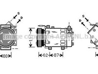 Compresor clima RENAULT CLIO II caroserie SB0 1 2 AVA RTK076