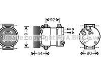 Compresor clima RENAULT CLIO III BR0 1 CR0 1 AVA RTK429