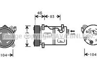 Compresor clima RENAULT LAGUNA I B56 556 AVA VOK095