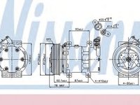 Compresor clima RENAULT MEGANE I Coach DA0 1 NISSENS 89109