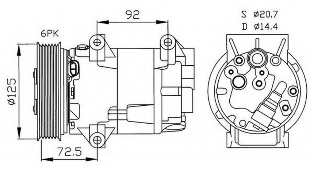 Compresor clima RENAULT Scenic I JA0 1 NRF 32208G